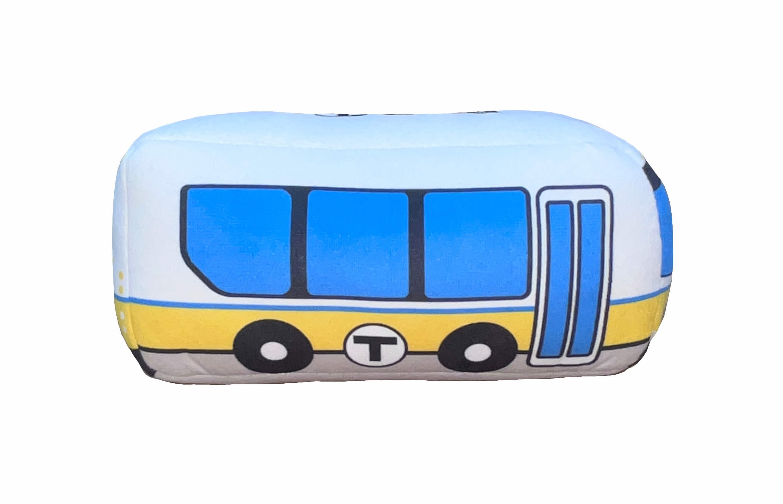 Boston MBTA bus plush toy pillow stuffie right side view